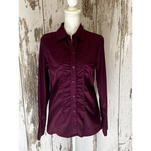 Antonio Melani Plum Button Down Blouse